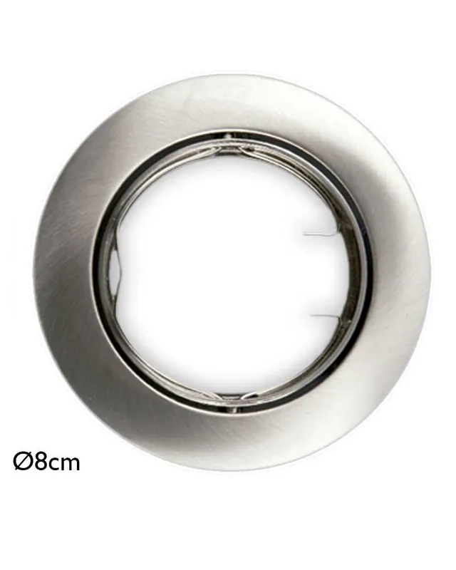 A Buen Precio Aro empotrable 8cm abatible redondo en níquel GU10