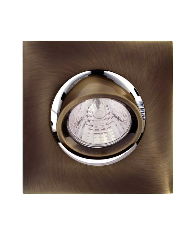 Aro cuadrado empotrable 10,5cm basculante de aluminio acabado cuero GX5.3 Más Vendido