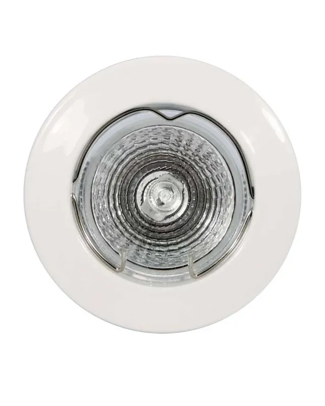 Aro redondo empotrable 7,8cm de zamak acabado blanco GX5.3 Comprar En Línea