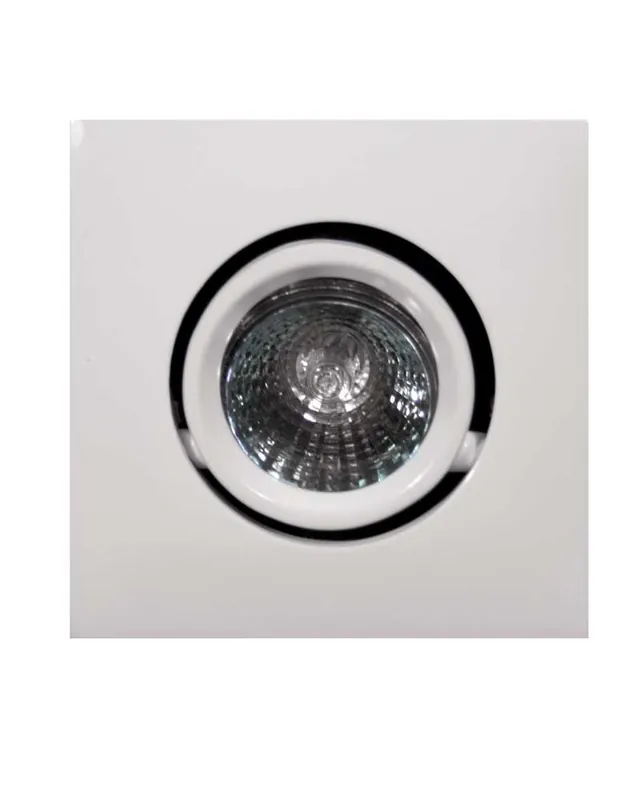 Aro cuadrado empotrable 8,5cm basculante de aluminio acabado blanco GX5.3 Alta Calidad