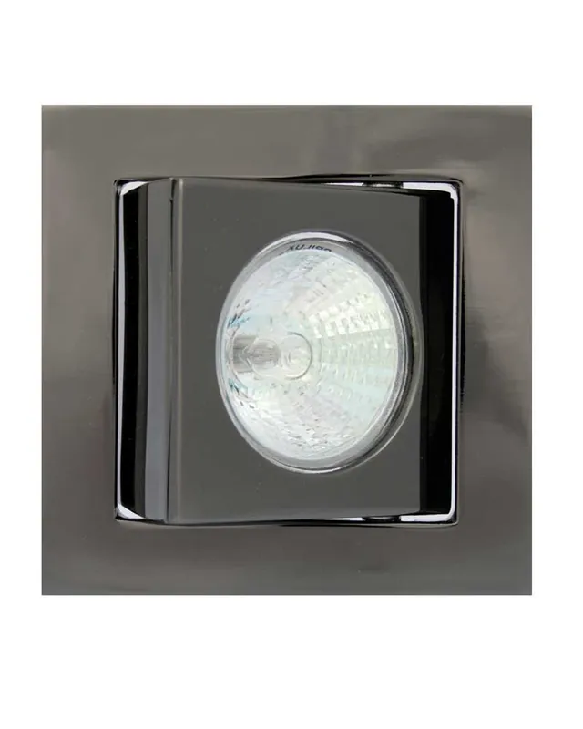 Stock Limitado Aro cuadrado empotrable 10cm basculante de aluminio acabado grafito GX5.3