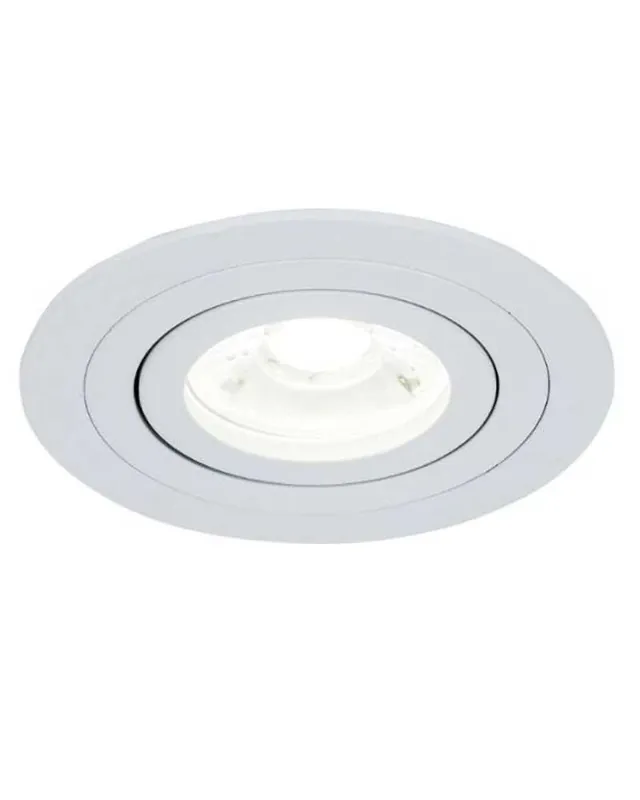 Aro empotrable 9,2cm redondo aluminio blanco o negro GU10 Envío Gratis