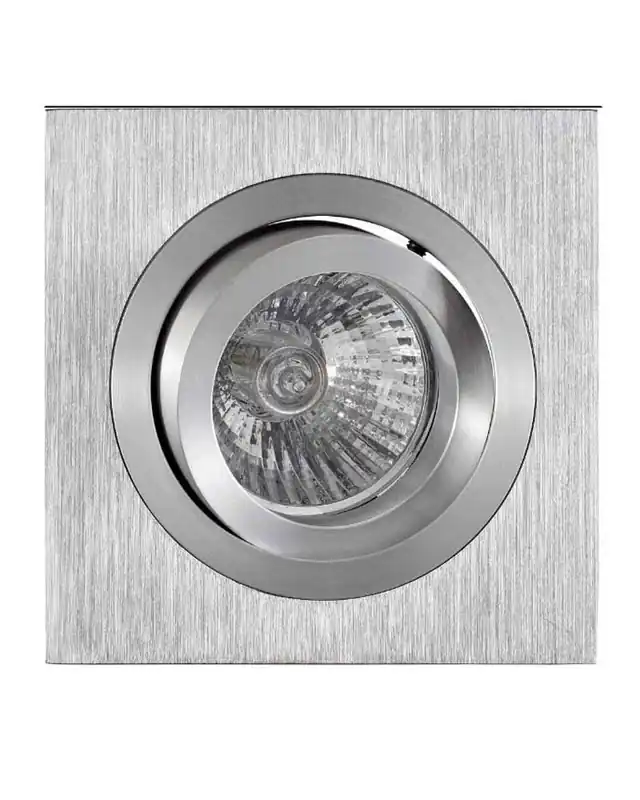 Aro empotrable 9,2cm cuadrado aluminio níquel satinado o aluminio pulido GU10 Oferta Flash