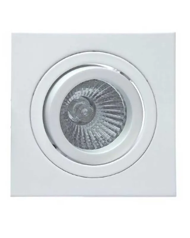 Aro empotrable 9,2cm cuadrado aluminio blanco o negro GU10 Premium