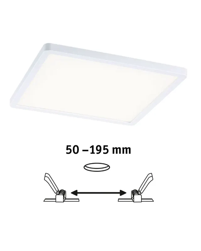 Venta Final Downlight empotrable LED 23cms cuadrado blanco 16W 4000K para agujero de 50-195mm regulable