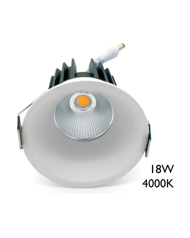Profesional Downlight 18W 9cms LED 1550Lm 4000K color blanco