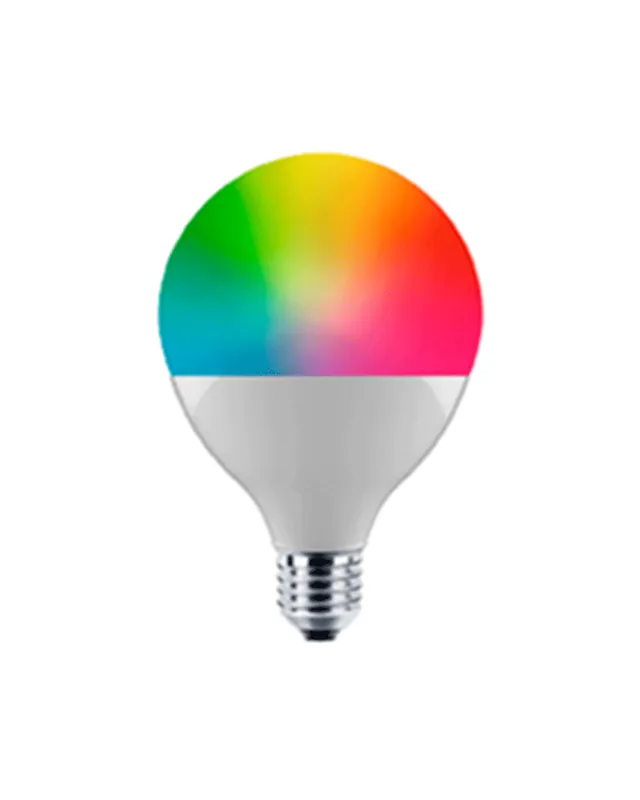 Promoción Bombilla inteligente globo 95 mm. LED E27 RGB & Bluetooth SMART  RegulableMultitono 13W 1100 Lm.