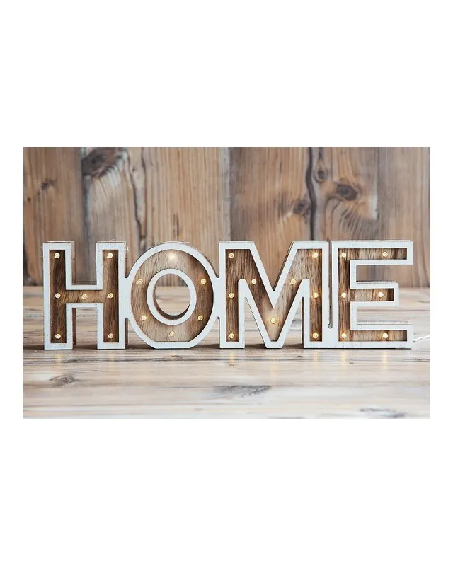 Rotulo de madera 38cm HOME Rebajas