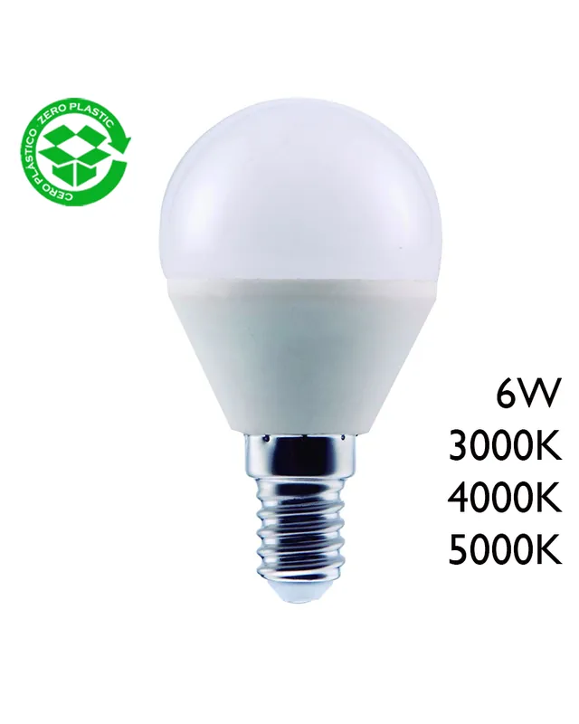 Bombilla esférica LED 6W E14 Hecho A Mano