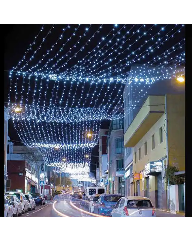 Techo de luz 30m 792 LEDs blancos cable negro Flashing  IP65 apto para exteriores Imprescindible (Must-Have)