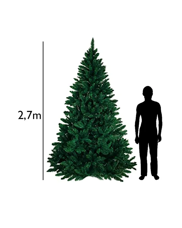 Arbol de Navidad gigante verde de 2,7 metros Tendencia