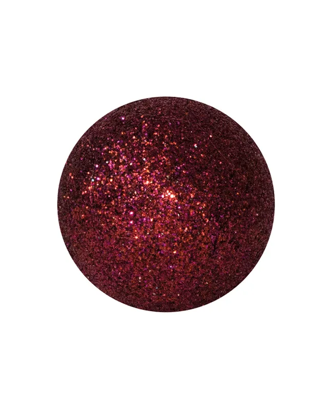 Bola Navidad granate con brillantina Precio Económico