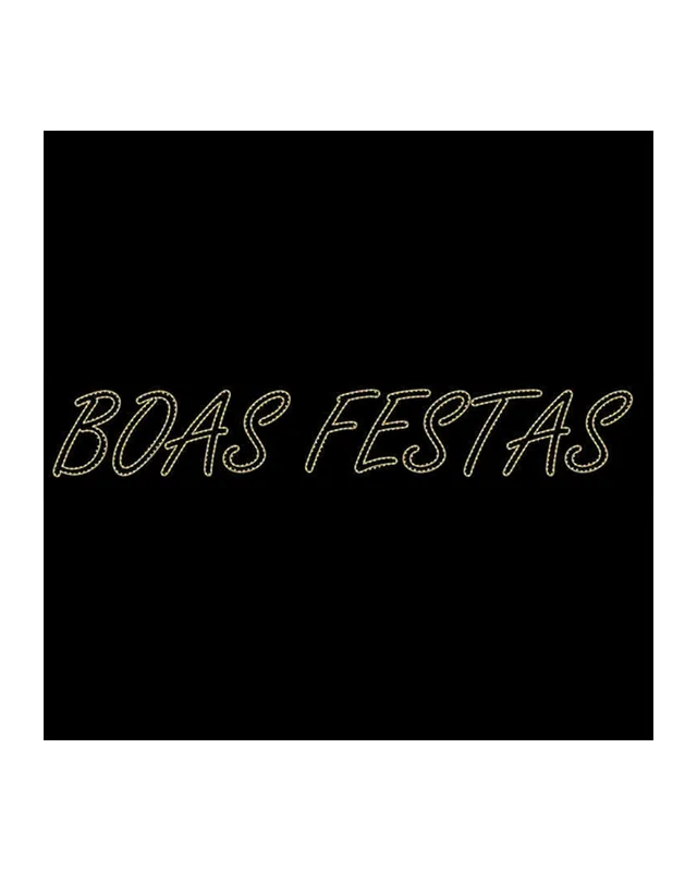 Tendencia Cartel BOAS FESTAS de 3,65 metros LEDs cálidos IP65 81W