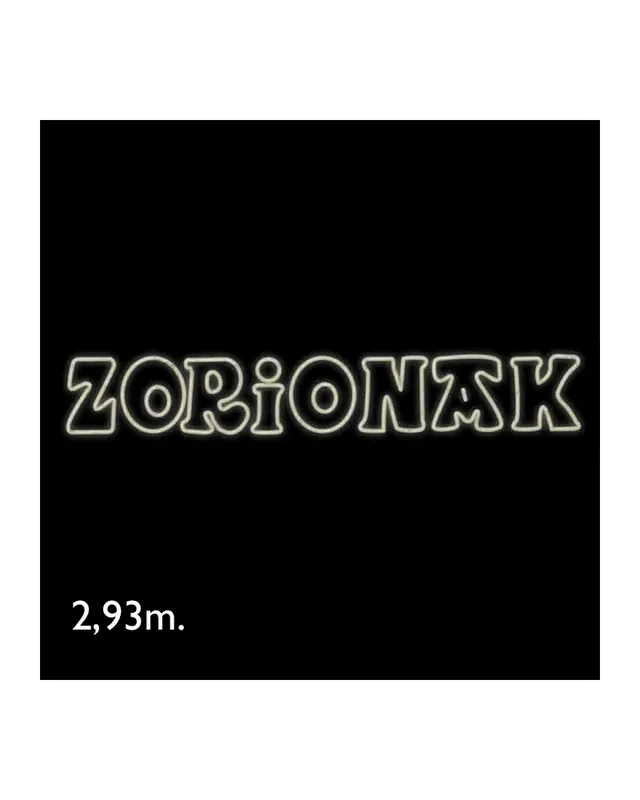 Última Oportunidad Zorionak double neon sign of 2.93 meters LEDs IP65 270W
