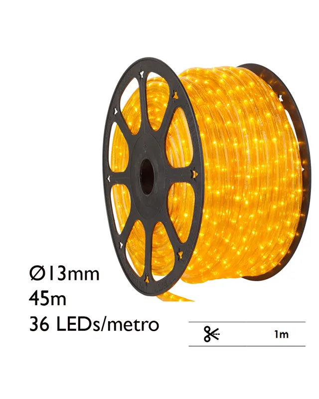 Bobina 45m hilo LED, 36 leds x metro 1620 leds IP67 230V Oferta