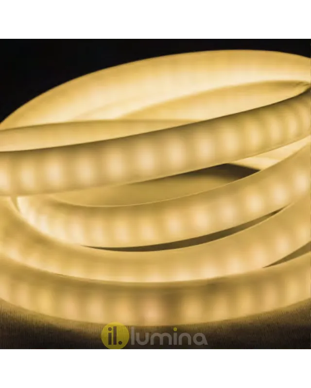 Bobina de 50 metros de tubo luminoso de NEON LED luz disponible en blanco frío o blanco cálido. Apto para exteriores, IP65. Muy Disponible Ahora