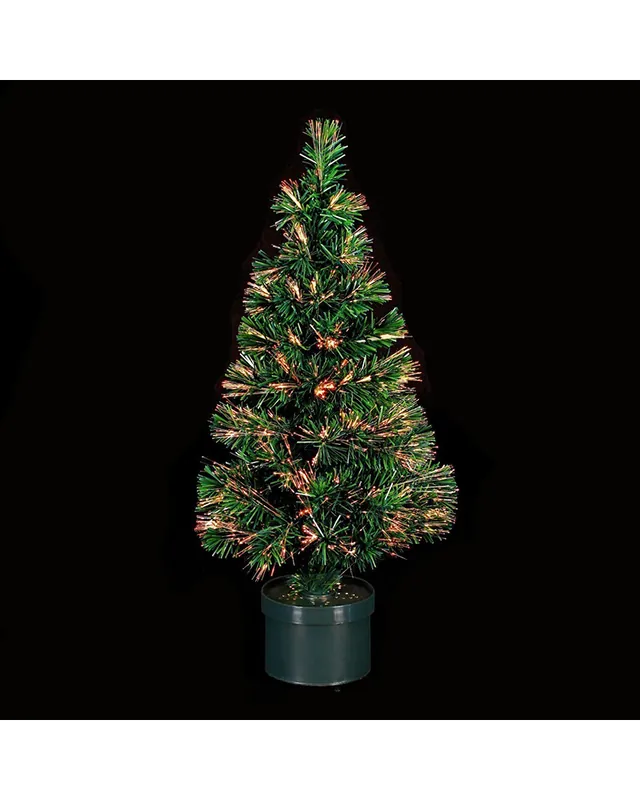 Árbol de Navidad verde de 150cm de fibra óptica Popular