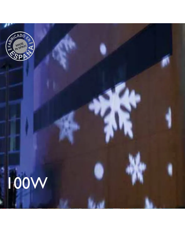 Proyector luces Navidad LED 100W para exteriores con fotolito copos de nieve Directo De Fábrica