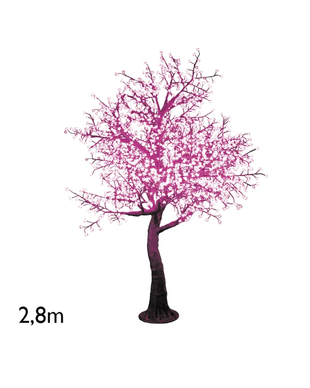 Árbol Cherry Blossom rosa de 2,8 metros con 2120 luces LED IP44 24V Última Oportunidad
