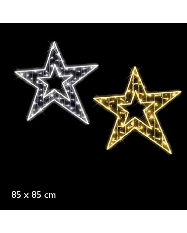 Bestseller Estrella 5 puntas luminosa navidad luz cálida y fría luz intermitente 70 x 67cm asimétrica