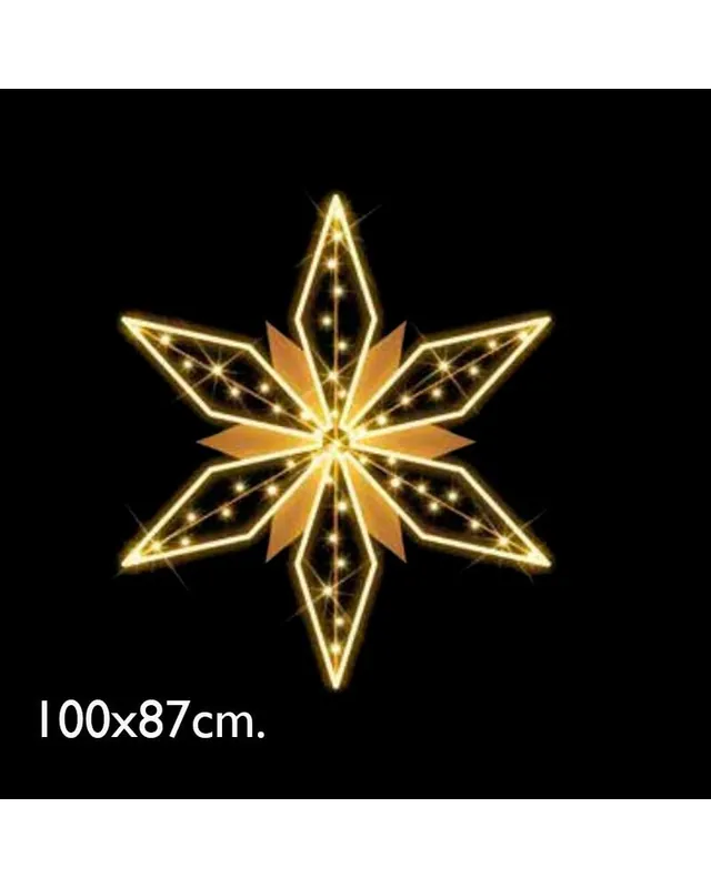 Venta Final Figura Navideña con forma de estrella 70x67cms apto para exteriores 13W