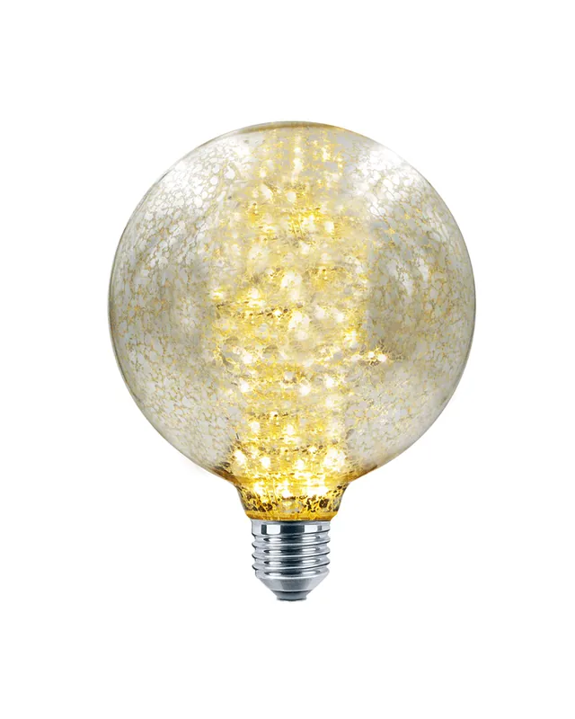 Profesional Bombilla Globo Craquelado 125 mm. Árbol LED  E27 1,8W 2200K 145Lm.