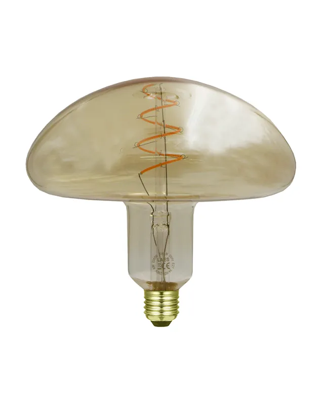 Artesanal Bombilla Boletus Ámbar 200 mm. filamentos LED Regulable 6W E27 2200K 200 Lm.