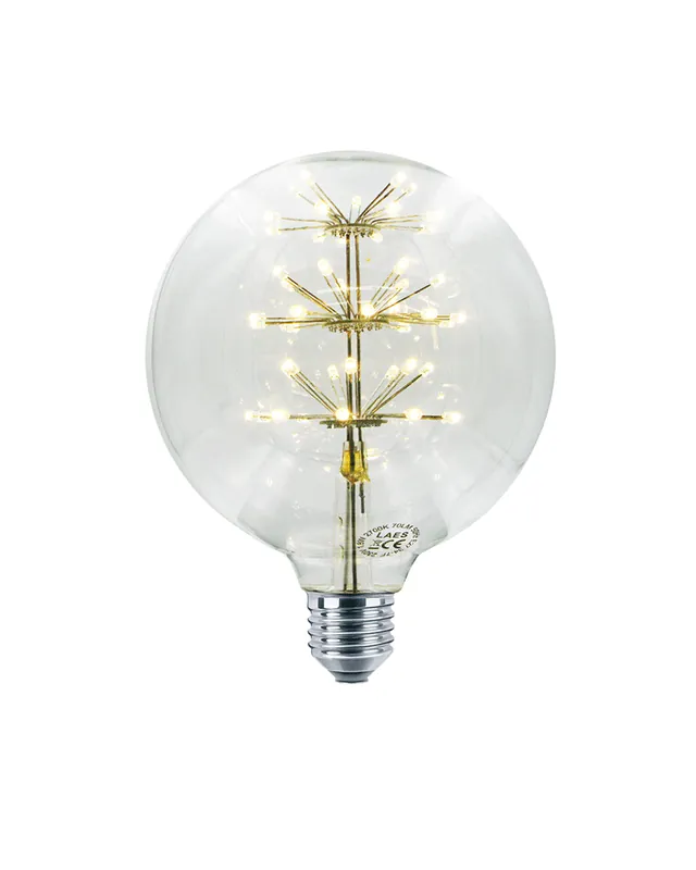 Stock Limitado Bombilla Globo Claro 125 mm. Árbol LED E27 1,8W 2200K 145Lm.