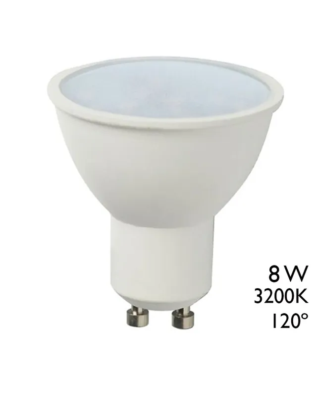 Última Oportunidad Bombilla spot dicroica LED 8W GU10 120º 3200K