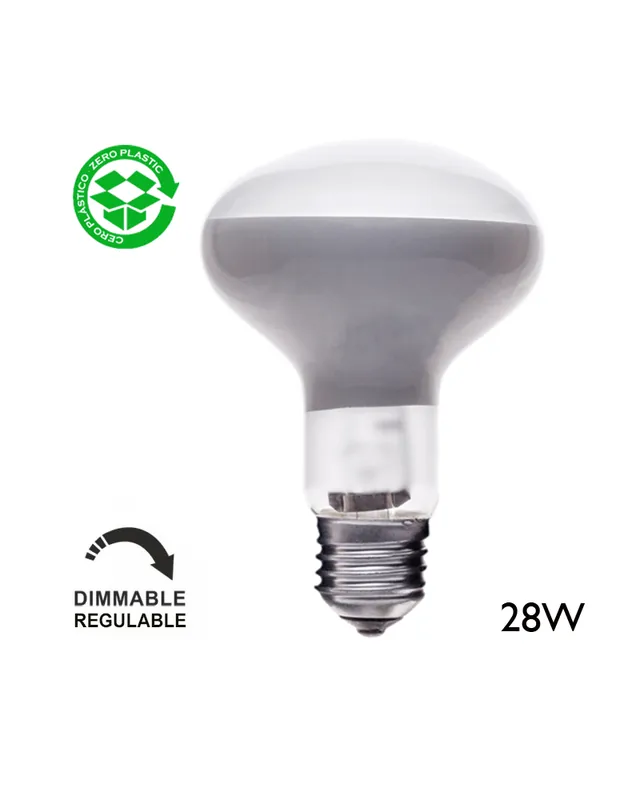 Bombilla halógena reflectora E27 28W 90mm Precio De Oferta