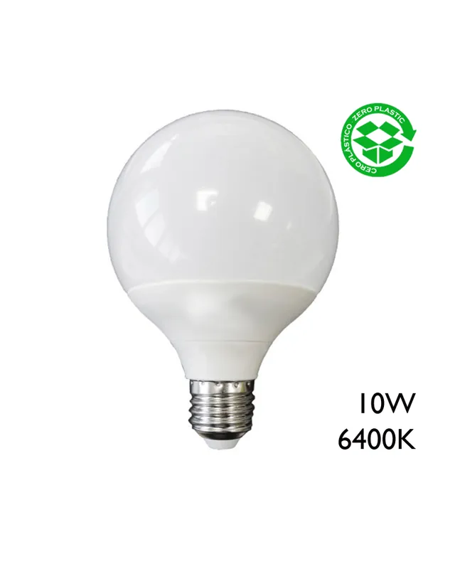 Última Oportunidad Bombilla globo LED ø 95 mm E27 10W 810 Lm 6400K luz fría