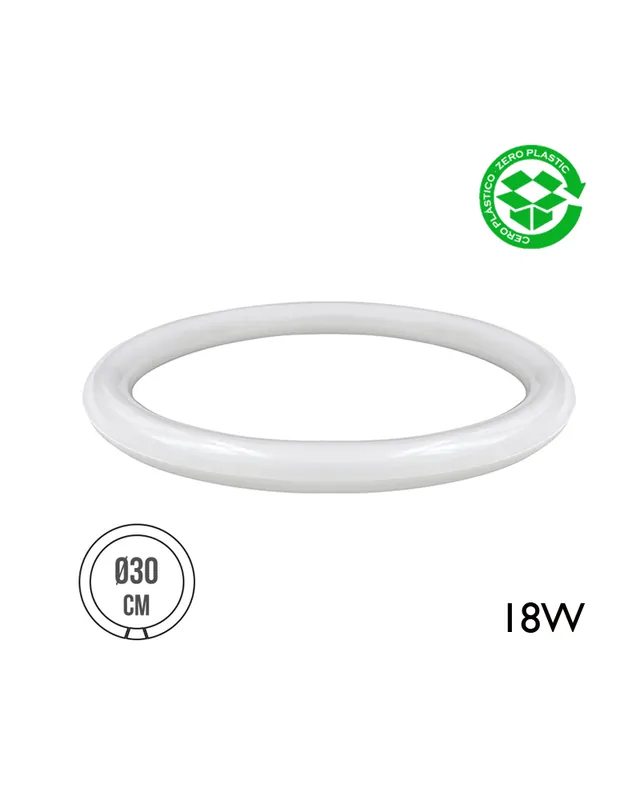 Tubo circular LED G10Q 18W 1500 Lm luz cálida Mayoreo