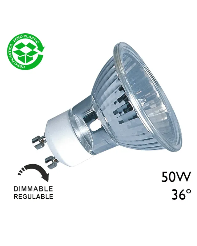 Spot Dicroica halógena 50W Regulable GU10 36º 270Lm Ordena Ya