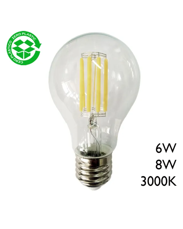 Bombilla Estándar LED filamentos E27 3700K A+ Oferta Limitada