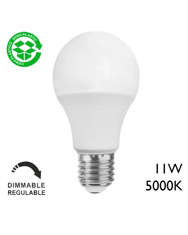 Bombilla Estándar LED 11W E27 5000K A+ Regulable Envío Exprés
