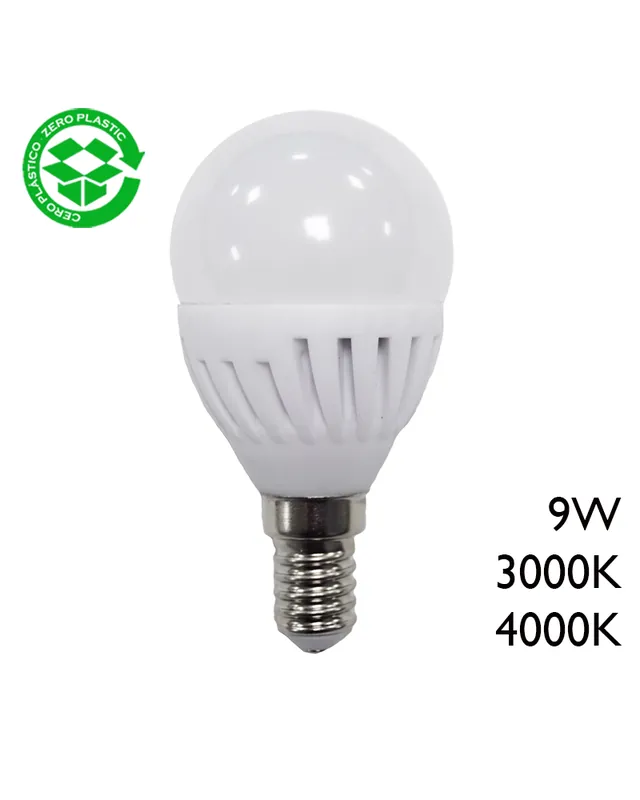 Bombilla esférica LED 9W E14 900Lm Precio Económico