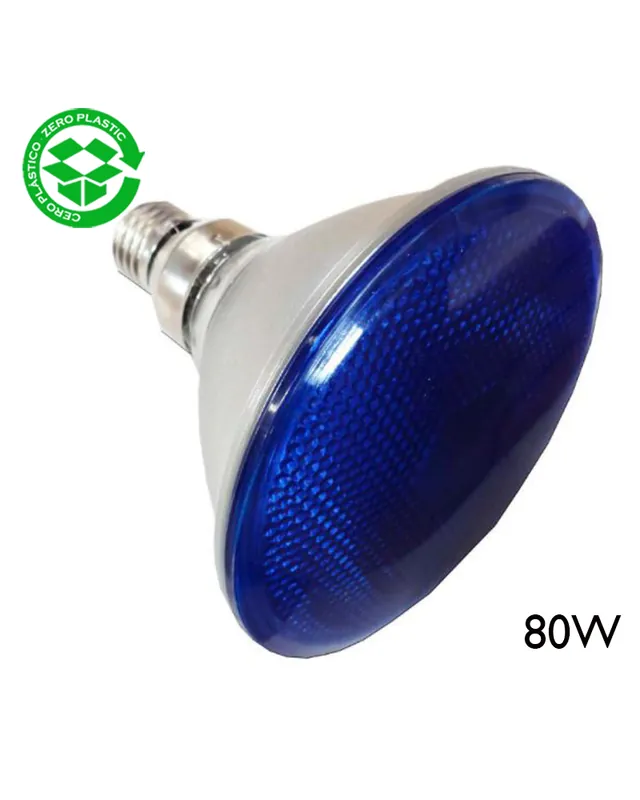 Bombila PAR38 80W E27 Azul Súper Precio