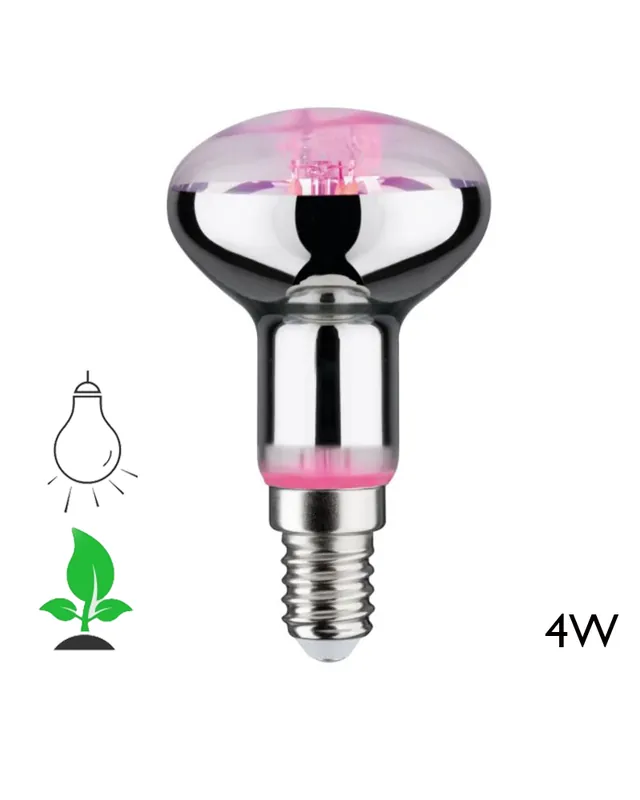 Alta Calidad Bombilla Reflectora 50mm LED especial crecimiento plantas 4W E14 64º
