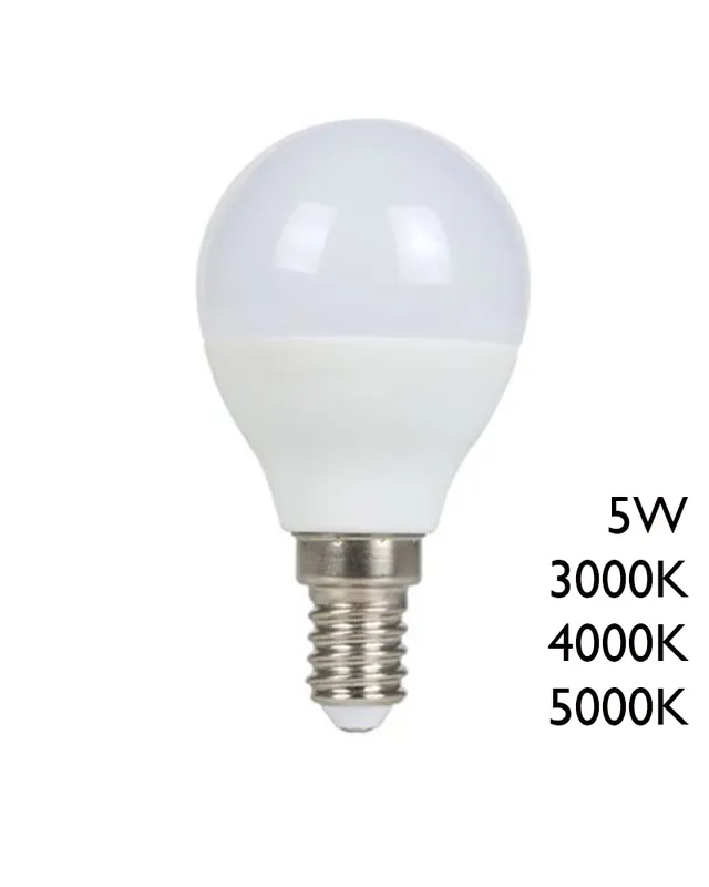 Bombilla esférica LED 5W E14 Artesanal