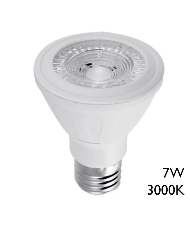 Bombilla 63mm PAR20 LED 7W E27 3000K 230V Auténtico
