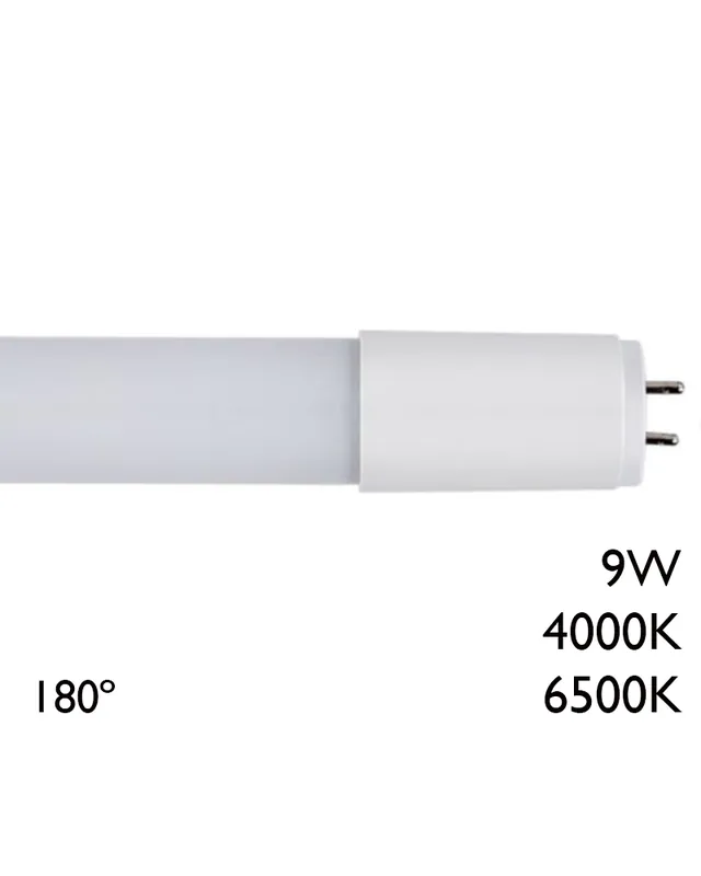 Tubo LED 9W T8 60cms 230V 180º Garantía Incluida