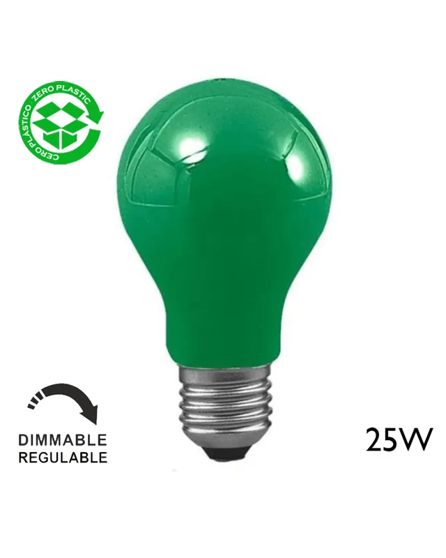 Tendencia Bombilla incandescente estándar verde 25W E27 230V