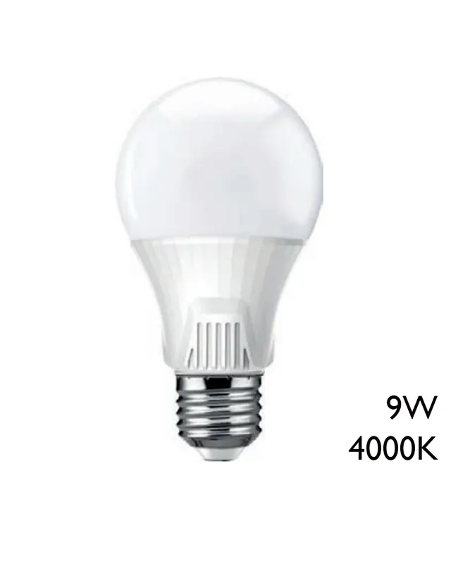 Stock Limitado Bombilla Estándar LED E27 9W 900Lm 4,5 segundos en alcanzar luminosidad total