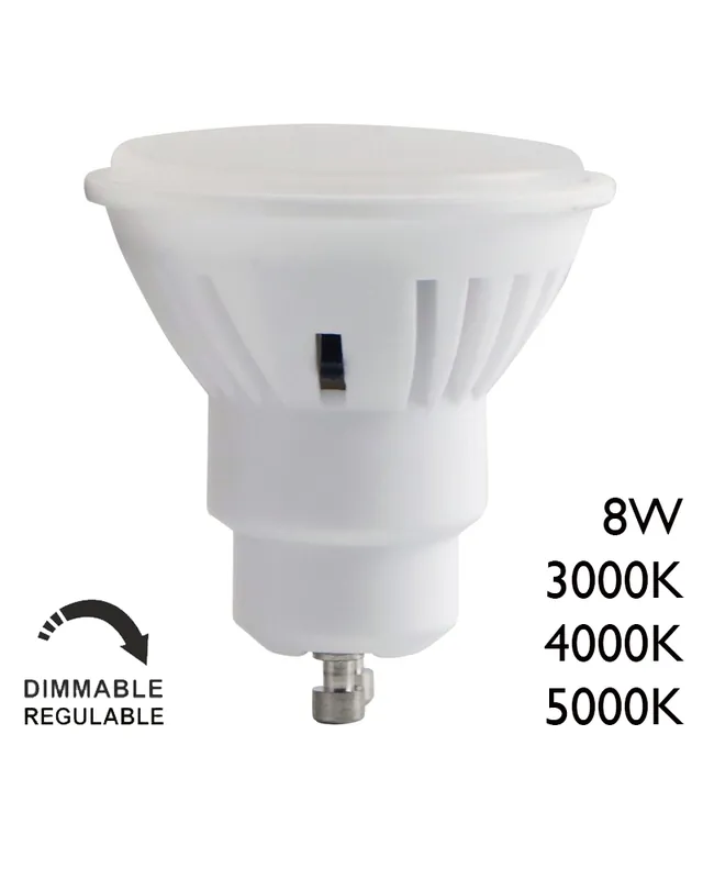 Spot Dicroica LED 8W GU10 120º 850Lm Selector de temperatura Envío Internacional