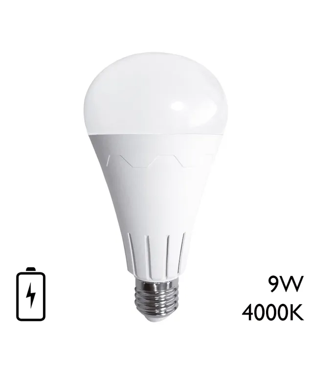 Bombilla Estándar LED 9W E27 4000K Con batería incorporada Comprar En Línea