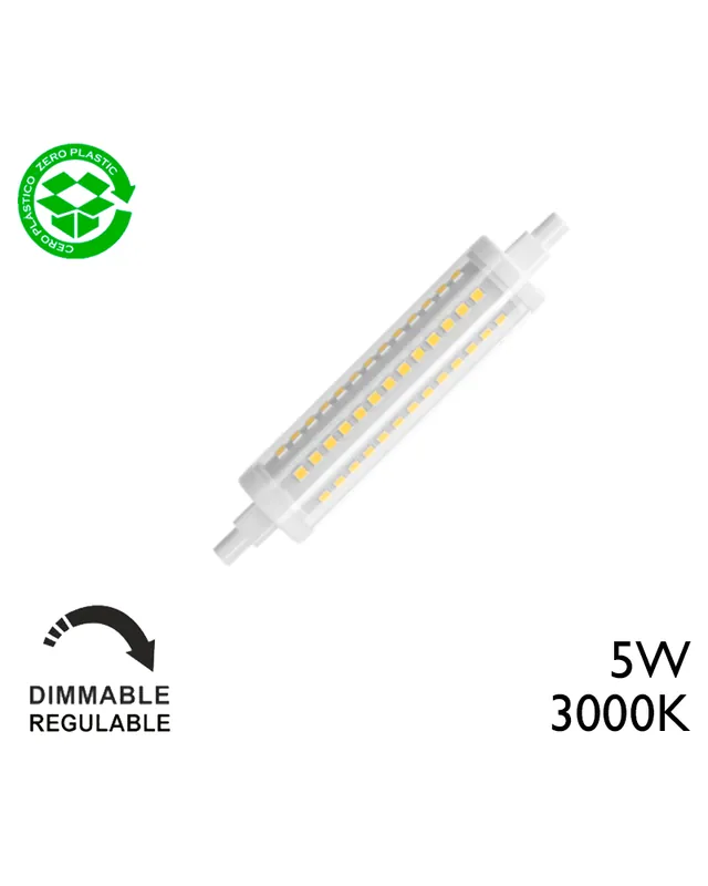 Última Oportunidad Dimmable lamp linear bulb 5w r7s 78mm 3000K