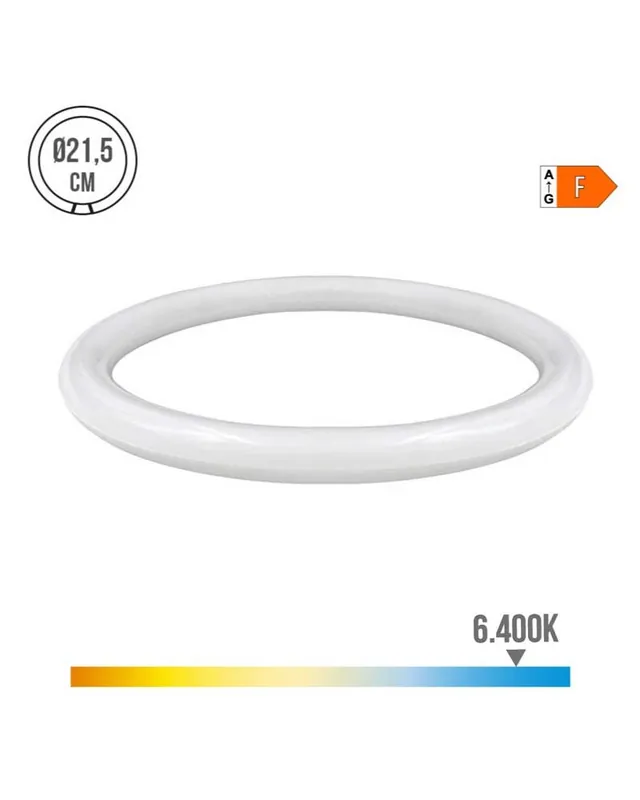 Última Versión Tubo circular LED G10Q 12W 1000 Lm  luz cálida