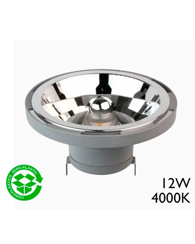 Últimas Unidades Lámpara reflector LED AR111 8W G53 24° Blanco cálido