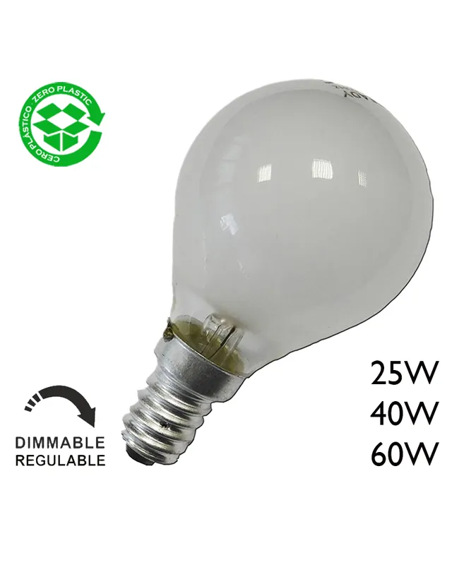 Profesional Bombilla esférica mate E14 230V de filamento