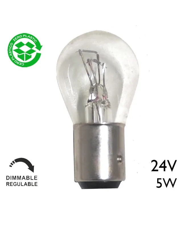 Bombilla esférica P21/5W 24V BAY15D Nueva Colección